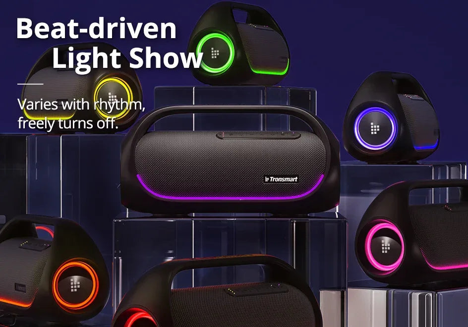 Tronsmart Bang Bluetooth Speaker Portable Party Speaker with Lossless Hi-Res Audio, Heavy Bass, App Control, Portable Handle