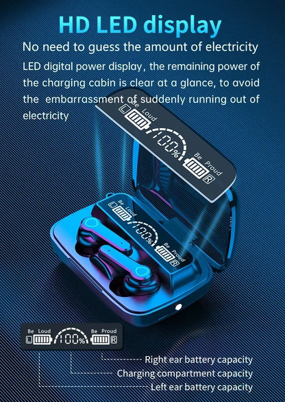 M19 headset TWS Earphone Intelligente Touch Control Wireless Bluetooth-compatible Headphones Waterproof LED Display With Mic
