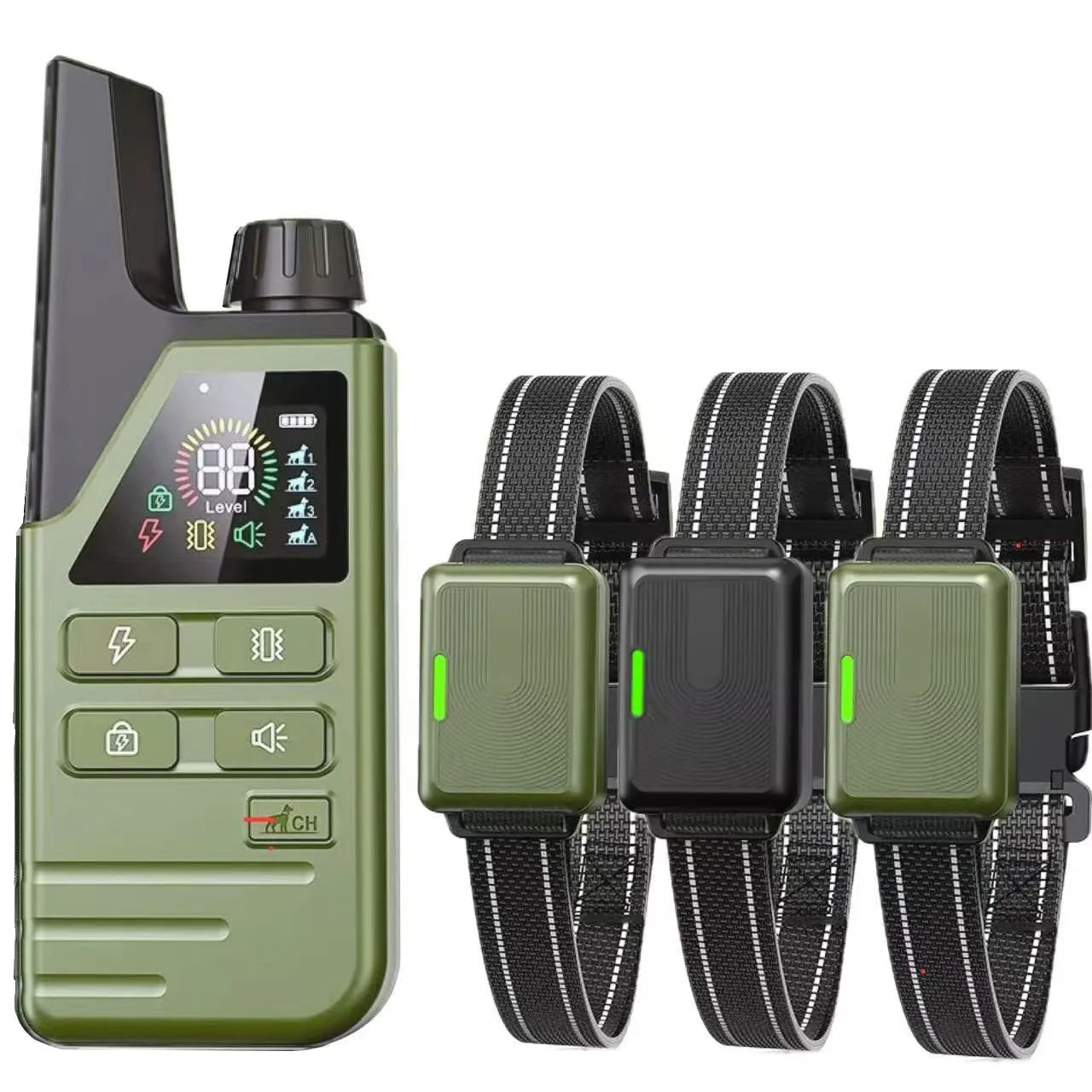 Electric Dog Training Collar 300M Remote Control Pet Puppy Dog Bark Stop Collar IPX7 Waterproof Rechargeable Anti Barking Device