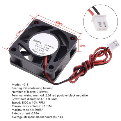 Silent DC12V Brushless Oil Content Cooling fan，for Power Supply Toy Chassis Multiple Sizes Available 2 3 4 5 6 7 8 9CM Silent
