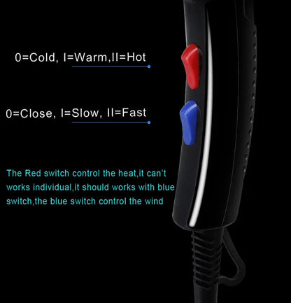 Original EU Plug Hot Cold Wind Professional Hair Dryer Blow dryer Hairdryer For Hair Salon for Household Use
