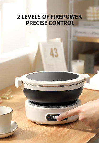 Kitchen Fast Heating Cooker Durable Portable Foldable Multi Cooker Split Stainless Steel Electric Pot