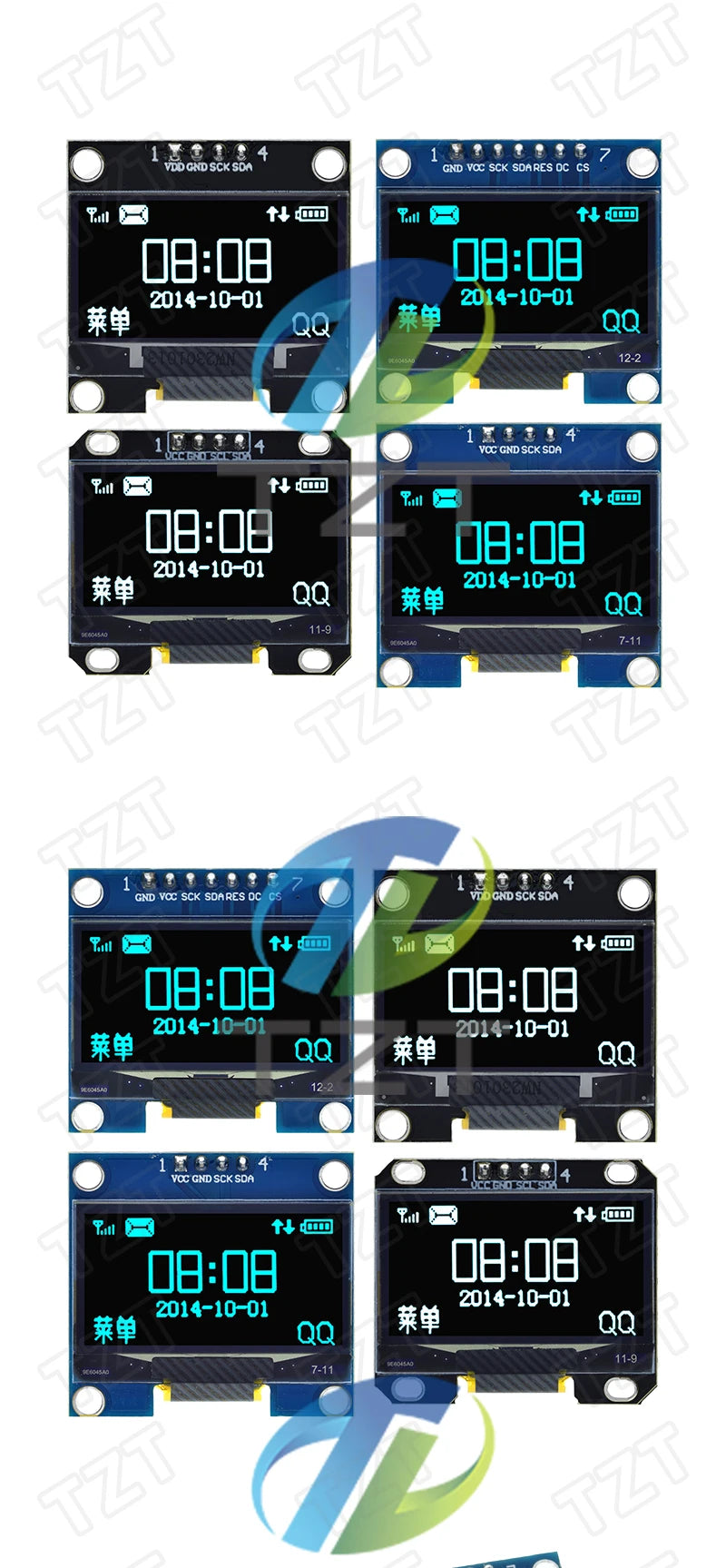 1.3 inch OLED module SPI/IIC I2C Communicate white/blue color 128X64 1.3 inch OLED LCD LED Display Module 1.3" OLED Module