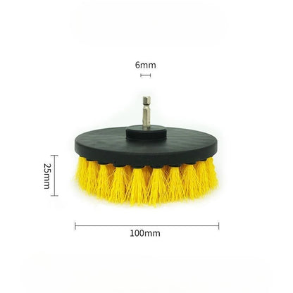Electric Scrubber Brush Drill Brush Kit Power Drills Scrubber Brush For Carpet Glass Car Tires Nylon Brushes 2/3.5/4/5''