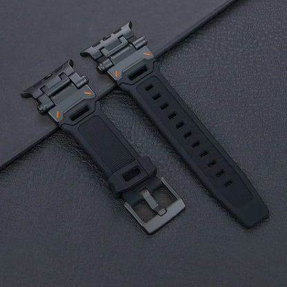 Silicone Sport Band for Apple Watch Ultra 49mm 45mm 42 44mm Rubber Strap for iWatch Series 9 8 7 se 6 5 4 ultra 2 49 Correa