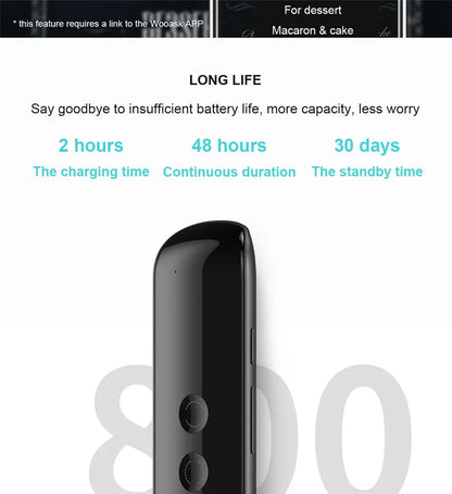 Voice Translate 144 Language APP Bluetooth Multi Languages Instant Translated Wireless Real Time Translator for Traveling Learn