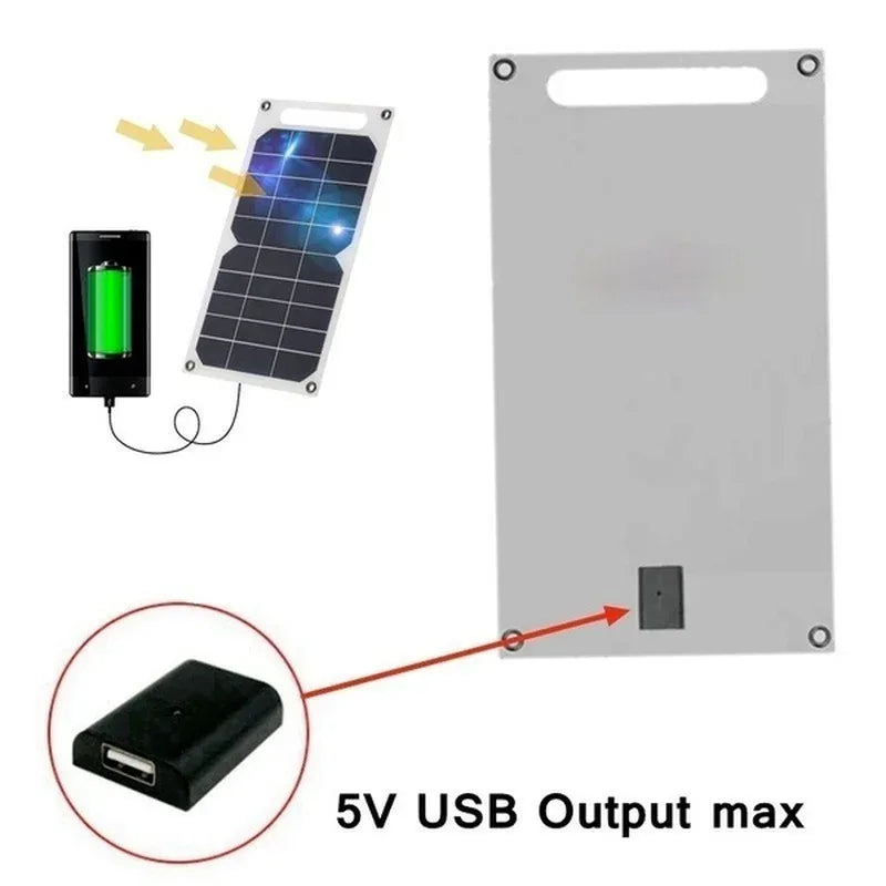 5V 10W Solar Panel USB Outdoor Hike Camping Portable Cells Battery Solar Charger Charging Plate for Mobile Phone Power Bank