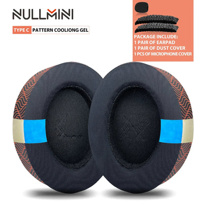 Nullmini Cooling Gel Earpads for Turtle Beach Elite Atlas Aero Headphones Replacement Cushion Sleeve Earmuffs