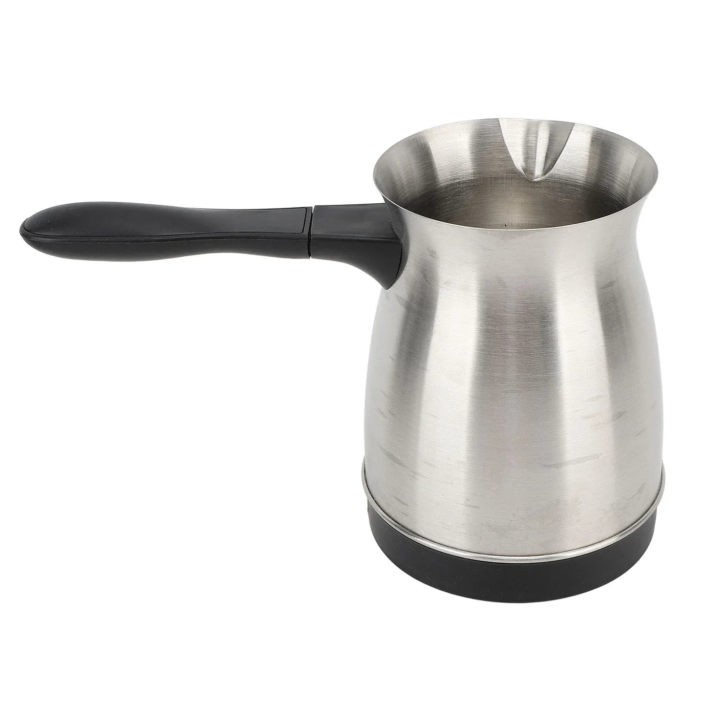 600ML Stainless Steel Electric Coffee Pot with Ergonomic Handle Turkish Coffee Maker Kettle for Home