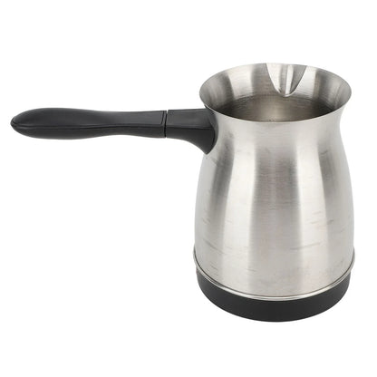 600ML Stainless Steel Electric Coffee Pot with Ergonomic Handle Turkish Coffee Maker Kettle for Home