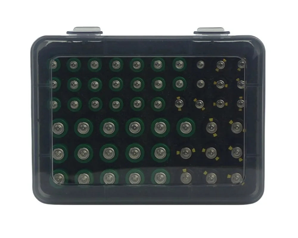 Battery Storage Organizer Holder Holds 54 AA AAA Batteries Battery Box Case Garage Container Home Drawer Organization Dispenser