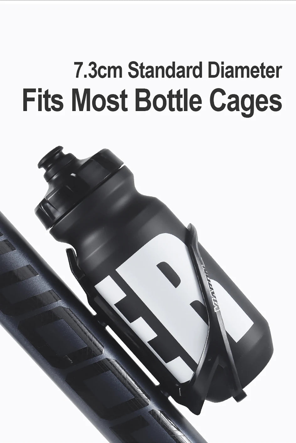BOLANY 610ML Cycling Bike Water Bottle Bicycle Portable Kettle with Cover Matte Plastic Sports Bottle Outdoor Supplies