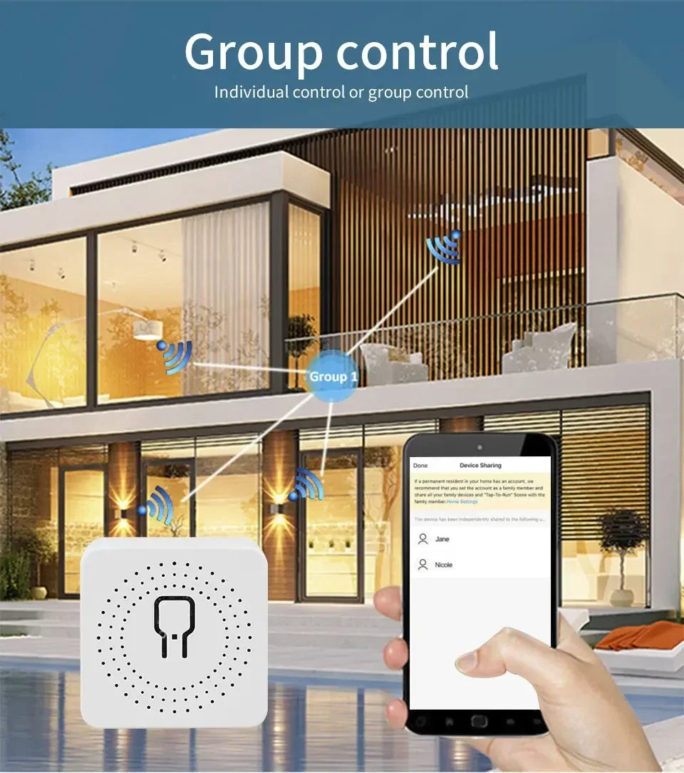 20A 16A Smart WiFi Switch DIY Automation Module 2-way Control CozyLife APP Remote Control Alexa Google Home Voice Control