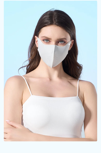 WEST BIKING Summer Sunscreen Traceless Mask 3D Ice Silk Breathable UV Protection Mask Summer Outdoor Sport Cycling Sports Masks