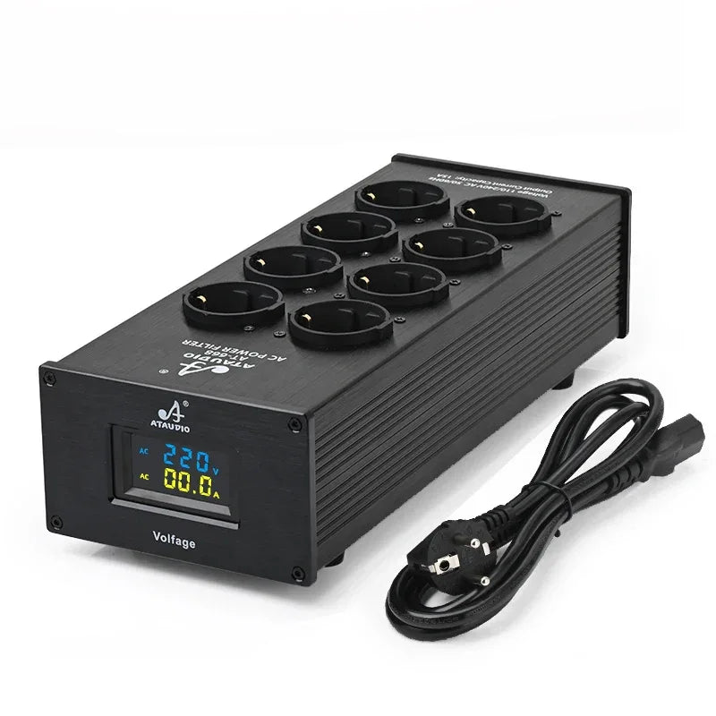 Hi-end EU Hifi Power Filter for Standard EU Socket Noise-free Audio Purifier Filter Power Conditioner with EU Outlets Strip