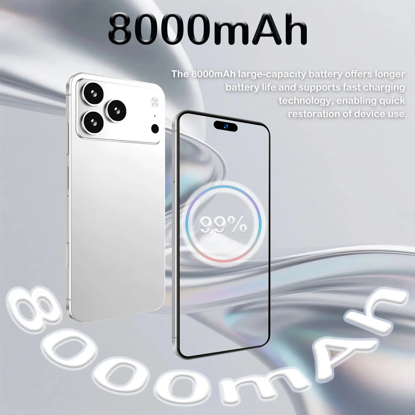 2026 Global Version I17 Promax Pro 4G 5G Dual Card Dual Standby System Original Intelligent 7.3inch 8000mAh Battery Arrival