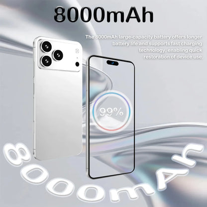 2026 Global Version I17 Promax Pro 4G 5G Dual Card Dual Standby System Original Intelligent 7.3inch 8000mAh Battery Arrival