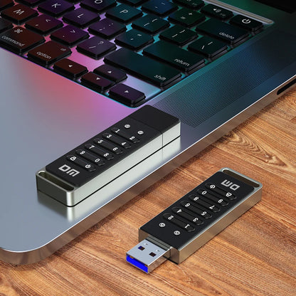 DM FD063 256-bit Encrypted USB Drive Password Secure Flash Drive USB3.0 U Disk Support Reset/Wipe/Auto Lock Function