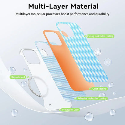 Magnetic Slim for iPhone 17 Pro Max Air Frameless Phone Cases Matte Anti-Scratch Hard PC Cover iPhoneAir 17Pro Shockproof Armor