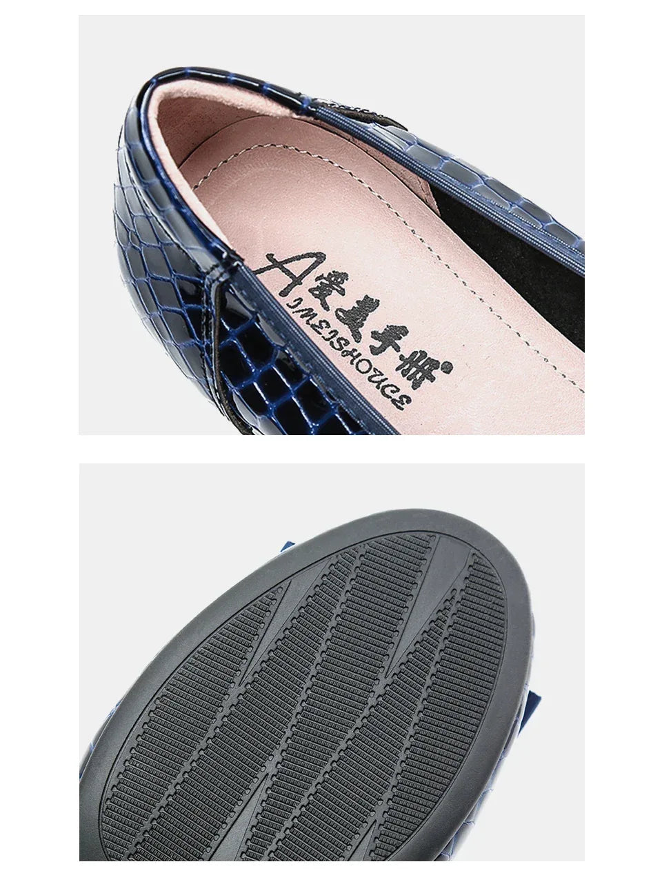 Spring and Autumn Boat Shoes Genuine Leather Soft Sole Mid-Heel Shoes Bow Heels Ladies Women Womens Round Toe Slip-on Women's 42