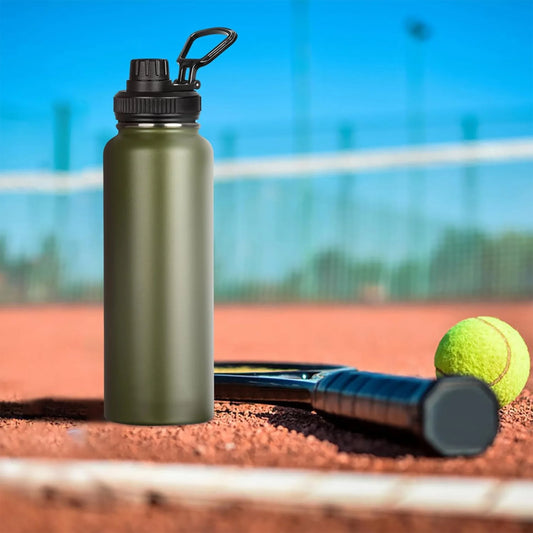 1 40oz Sports Portable Water Bottle, Suitable for Outdoor Camping and Other Sports, Cold-Keeping Bottle, Space Bottle, 1200ml Wide-Mouth Bottle, with Three-Finger Lid, Cycling Water Bottle by PDG ibma