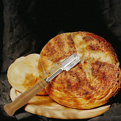 304 Stainless Steel Dough Whisk with Smooth Wooden Handle Sourdough & Bread Mixing 13 Inch Danish Dough Whisk Bread Tools