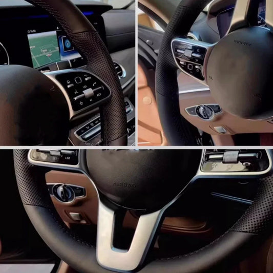 Car Accessories Hand Stitched Perforated Artificial Leather 2006-2008 Ibiza (6L) 2007 Steering Wheel Cover For Seat Leon (Mk2) by PDG ibma
