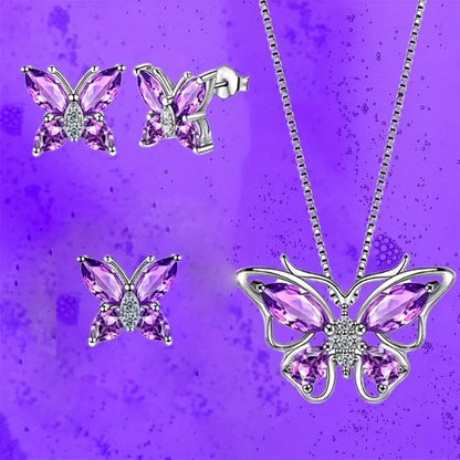 Red Rose Flower Gift Box with Heart-Shaped Lucky Stone Pendant Necklace,for Mom, Wife - Mother's Day, Valentine's Day, Birthday