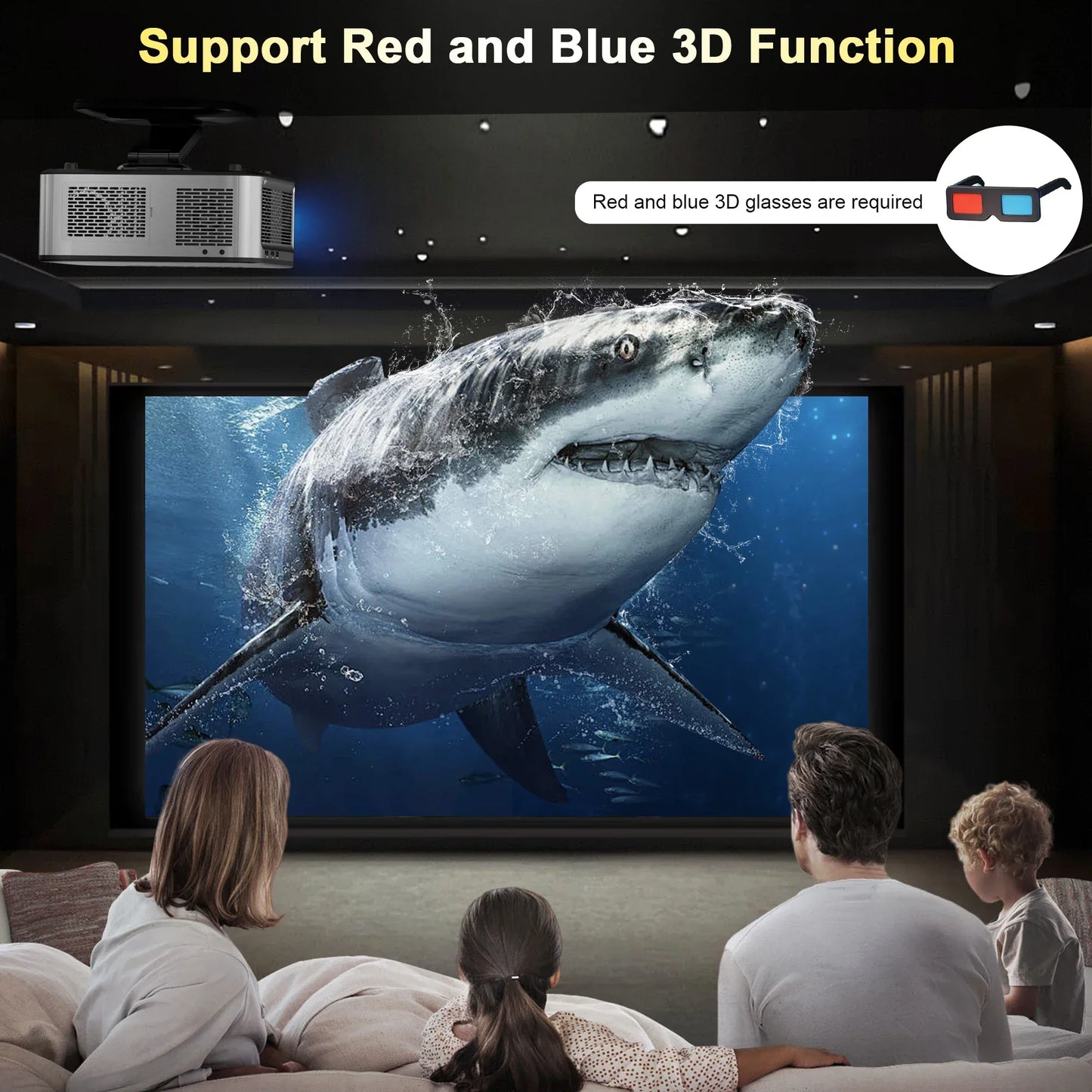 2025 HORLAT 45000 Lumens 4K UHD Projector Laser TOF Focus Android 12 WiFi 6 1080P Full HD Daylight Home Theater Movie Projector