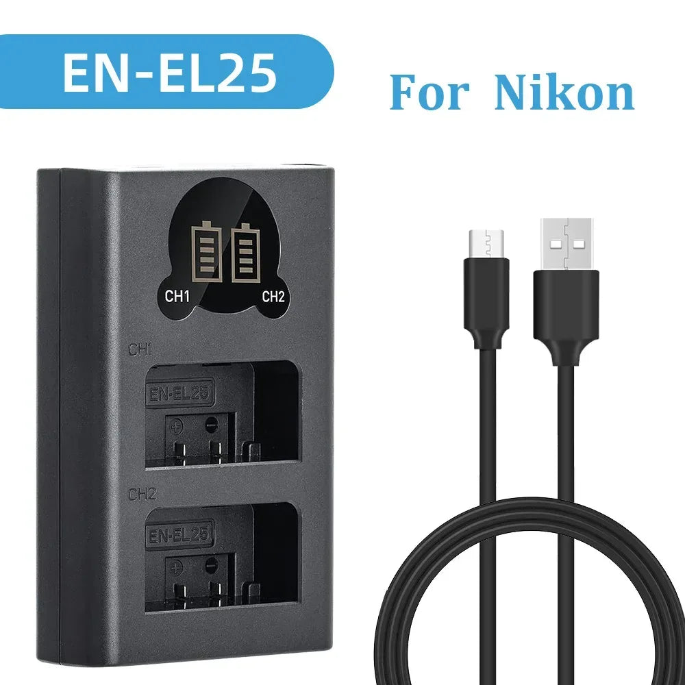 Dual Camera Battery Charger for Sony NP-FW50 FZ100 BX1 Canon LP-E6 E8 E17 NB-13L fuji NP-W235 W126 Nikon EN-El15 EL25 Panasonic
