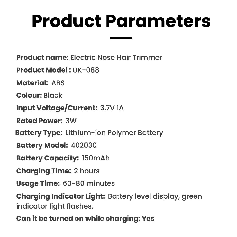 Electric Mini Nose Hair Trimmer Painless Clipper Nose Ears Facial Hair Shaving Portable Trimmer For Men Women Wet Dry Haircut