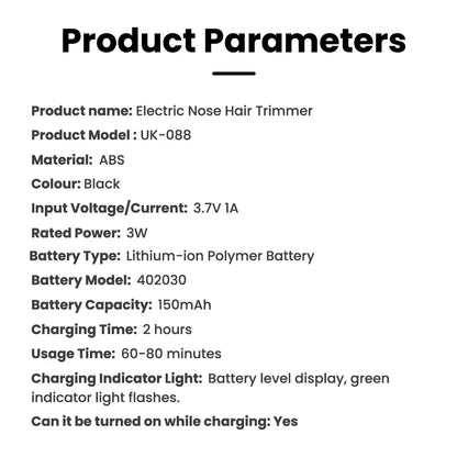Electric Mini Nose Hair Trimmer Painless Clipper Nose Ears Facial Hair Shaving Portable Trimmer For Men Women Wet Dry Haircut