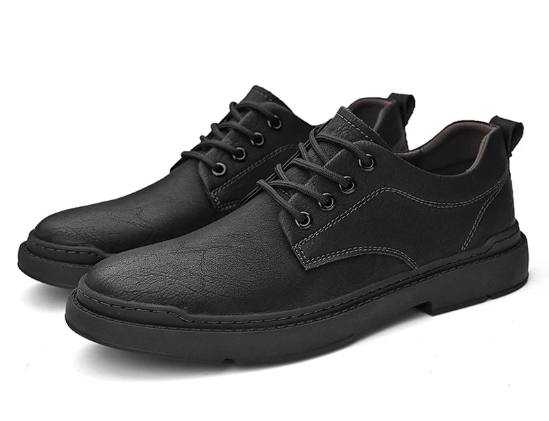 Spring Autumn Casual Men Retro Leather Shoes 2023 Fashion British Style Anti-skid Chaussure Homme Cuir Luxury Brand Designer