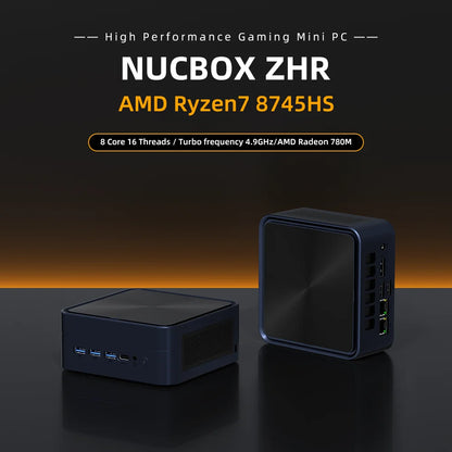 ZXIPC Mini PC AMD Ryzen 7 8745HS  R5-6600H R7-7735HS R7-7840HS DDR5 M.2 NVME SSD  Support 4K HDMI Display/WiFi6/USB3.2/Office