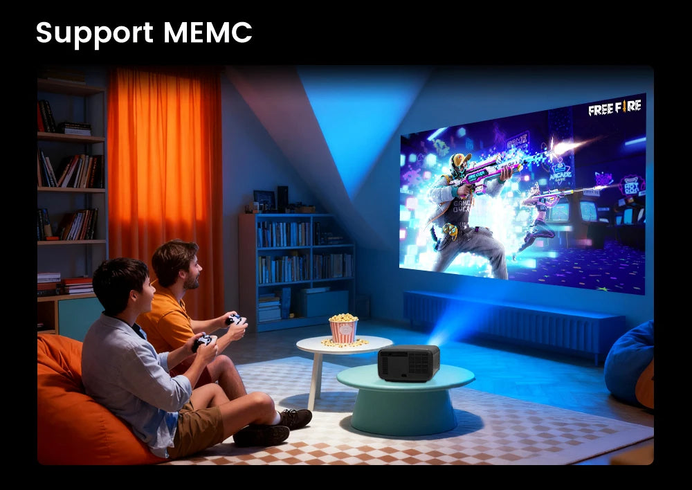 Touyinger Q13W 3800ANSI Full HD 4K Decoder Android 15 Support MEMC Smart TV Home Theater Fully Sealed Optical Projector