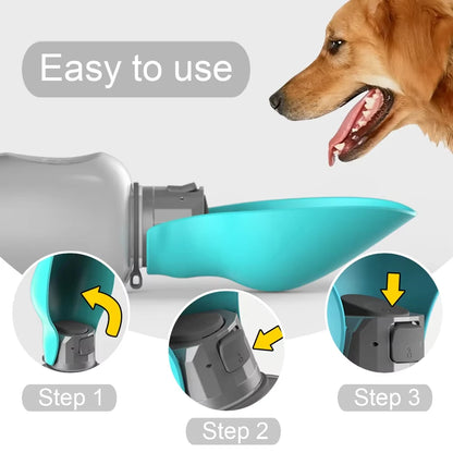 800ml Dog Portable Water Bottle for Small Large Dogs Cats High Capacity Outdoor Travel Drinking Foldable Bowls Labardor Supplies