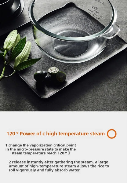 Steam rice cooker smart home low-sugar glass inner liner steamer multi-function rice cooker S160