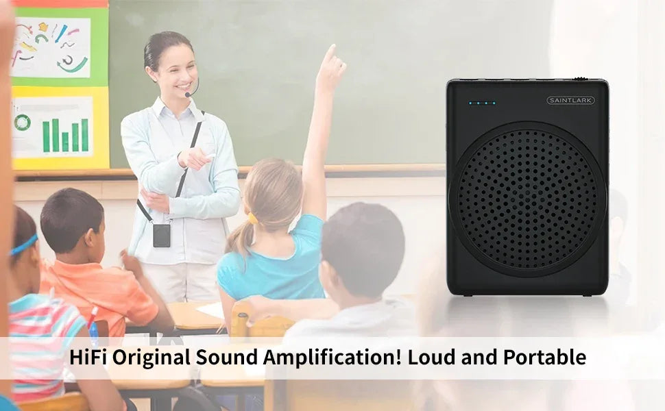 Bluetooth Voice Amplifier SAINTLARK S22 Portable For Teaching Lecture Tour Guide Promotion U-Disk Megaphone Microphone Speaker