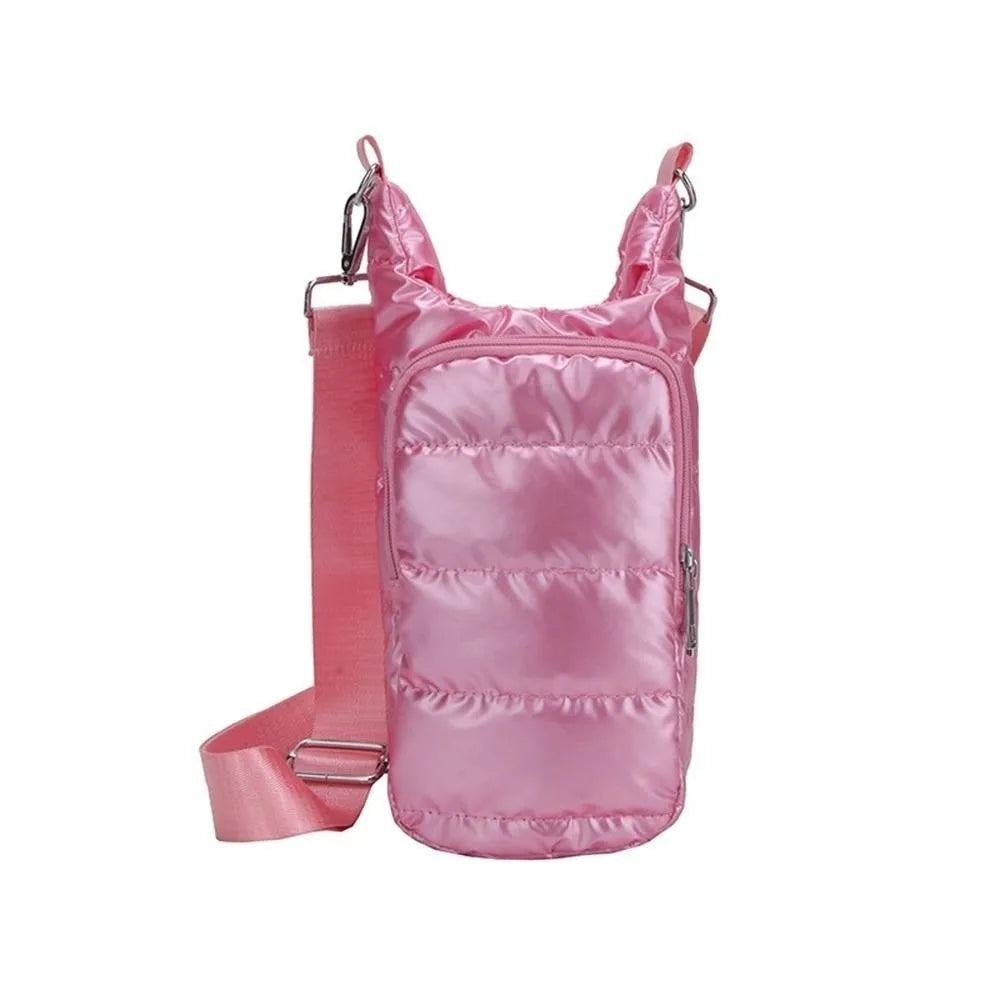 Winter Portable Water Bottle Bag Shoulder Bag Waterproof Thermal Vacuum Mug Cup Sleeve Adjustable Shoulder Strap Durable