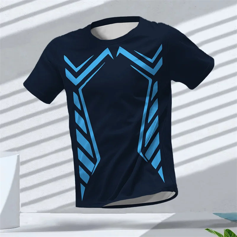 Badminton Wear Pattern T-Shirt For Men Fitness 3D Printed Tees Summer Breathable Sports Loose Exercise T Shirts Round Neck Tops