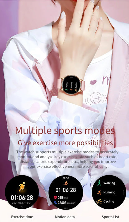 New Original Ultra Thin Women SmartWatch 1.32"AMOLED Display HD 466*466 Always Show Time Call Reminder for Women Smartwatch gift