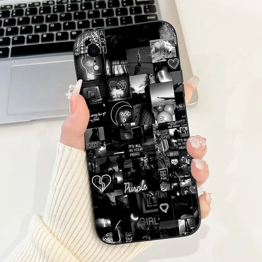 For iPhone X XR XS SE 2020 Case iPhoneX Liquid Soft Silicone Case For iPhone x s XR Back Cover For iphone se 2020 Phone Bumper