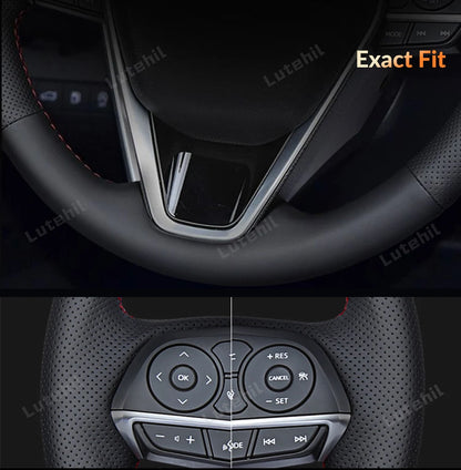 For Seat Ibiza 2004 2005 2006 Custom Car Steering Wheel Braid Cover Hand Sewing DIY Artificial leather Suede Car Accessories by PDG ibma