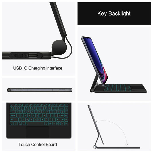 Keyboard Cover For Samsung Galaxy Tab S9 Ultra S10 S8 14.6 Inch S9U Tablet Magic Book Case X910 X916B X918U Backlight Touchpad
