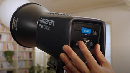 【NEW】amaran Ray 360c 2,300K - 10,000K 360W Full-color Bowens Mount COB Light Video Recording by Aputure