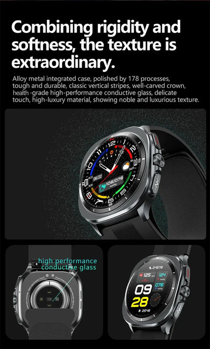 Airbag measurement Smart Watch Men ECG Air Pump Blood Pressure Blood Oxygen BT Call NFC SmartWatch For Man Android iOS upgrade