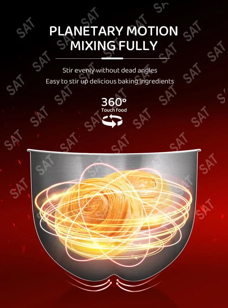 -for Kitchen Appliances 1500W 6L Cake Mixer Planetary Food Dough Mixer Machine Stand Mixer