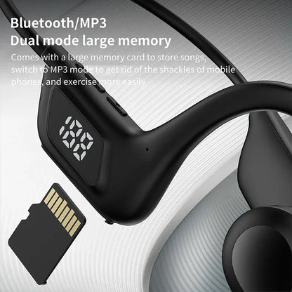 Hot X7 X8 Real Bone Conduction Sport Headphone Wireless Earphone Bluetooth-Compatible Headset Hands-free with Mic for Swimming