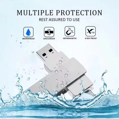 USB3.0 USB Flash Drive  1TB 2TB 16TB OTG Pen Drive High Speed Type-C Flash Disk Real Capacity Metal Pendrive For Phone Computer