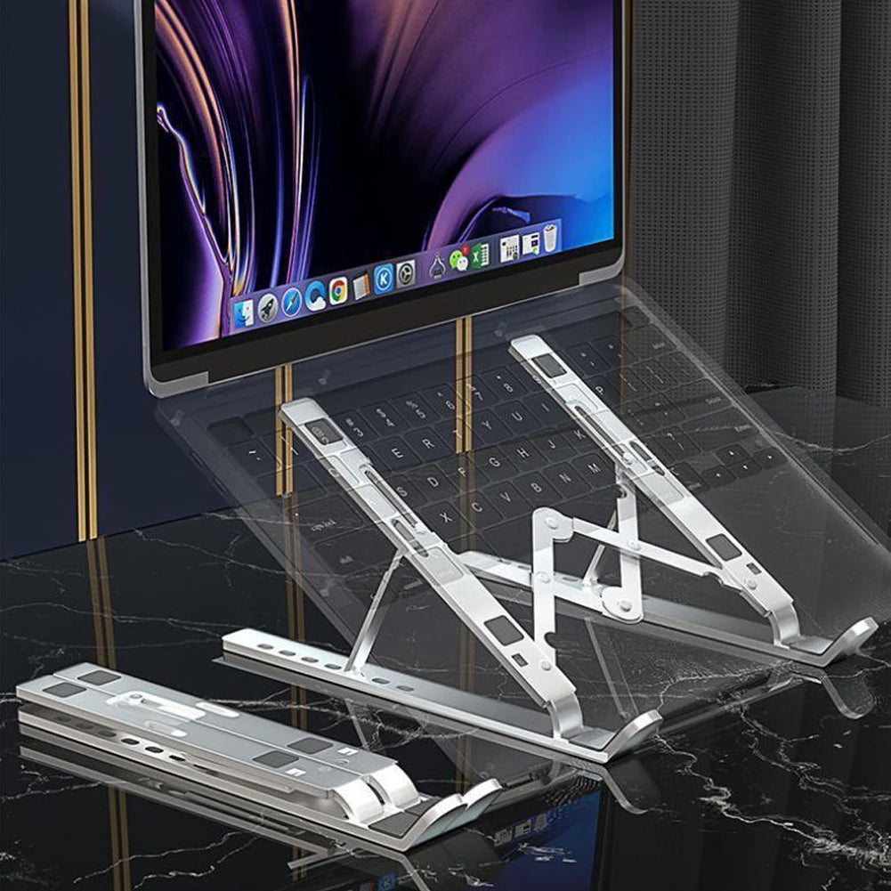 Aluminum Alloy Laptop Stand Heat Dissipation Adjustable Multifunctional Notebook Holder for Office and Gaming